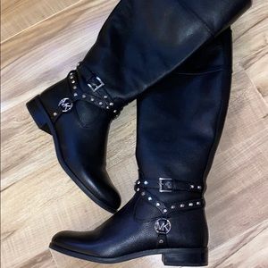Michael Kor Black Stud Boots